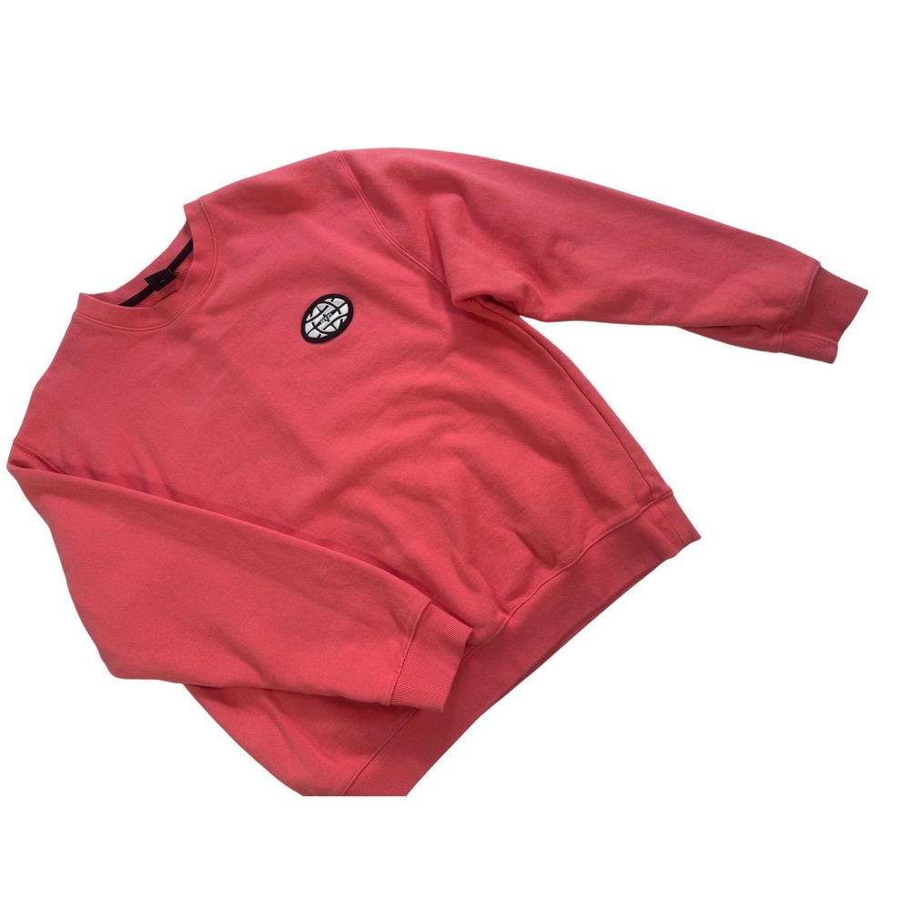 BT21 Universtar BTS Pink Crew Neck Sweatshirt Graphic Back Print Women Sz Medium